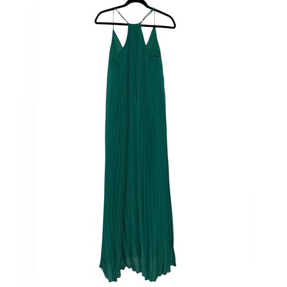 Bar III Green Pleated Maxi Dress - Picture 4 of 5